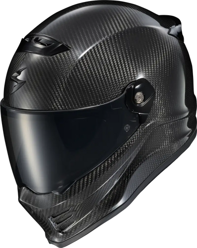 Covert FX Carbon full face helmet with gloss black finish and premium cheek pads