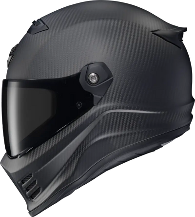 Black carbon fiber Covert FX Carbon full face helmet with face shield and cheek pads