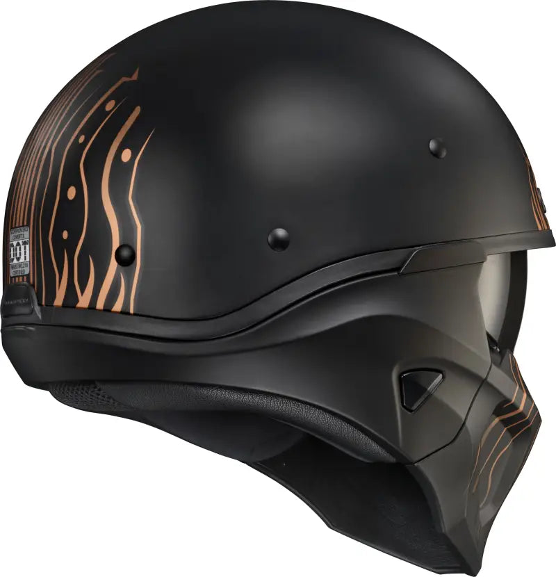 Covert X Open Face Helmet Tribe Matte Black/Copper 2x - SCORPION EXO
