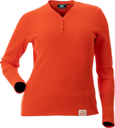 Cozy Waffle Shirt Poppy Sm