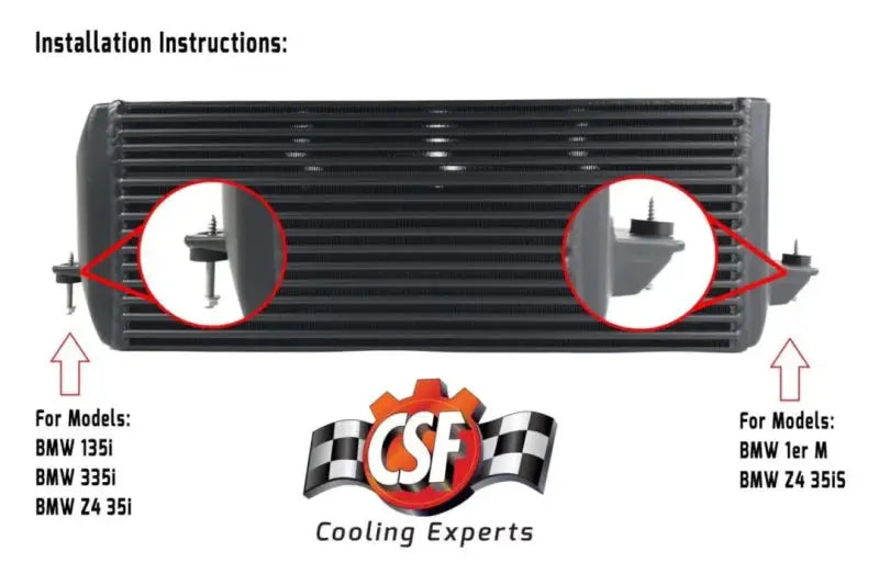 CSF 04-13 BMW 335i/xi (E90/E91/E92/E93) High Performance Stepped Core Bar/Plate Intercooler - Silver - Truck &