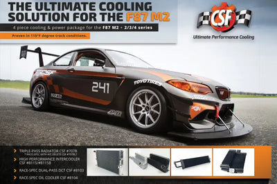 CSF 15-18 BMW M2 (F30/F32/F22/F87) N55 High Performance Stepped Core Bar/Plate Intercooler - Black - Truck & Automotive