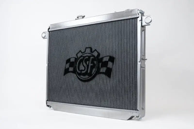 Silver aluminum radiator for Toyota Land Cruiser and Lexus LX470 heavy duty upgrade