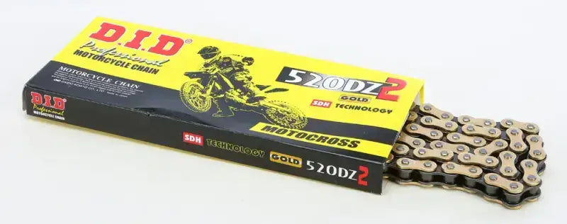 D.I.D Hi Performance 520dz2 120 Racing Chain Gold for Powersports