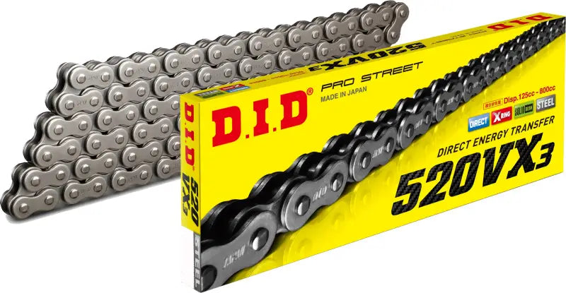 D.I.D 520vx3 120l Natural for Powersports