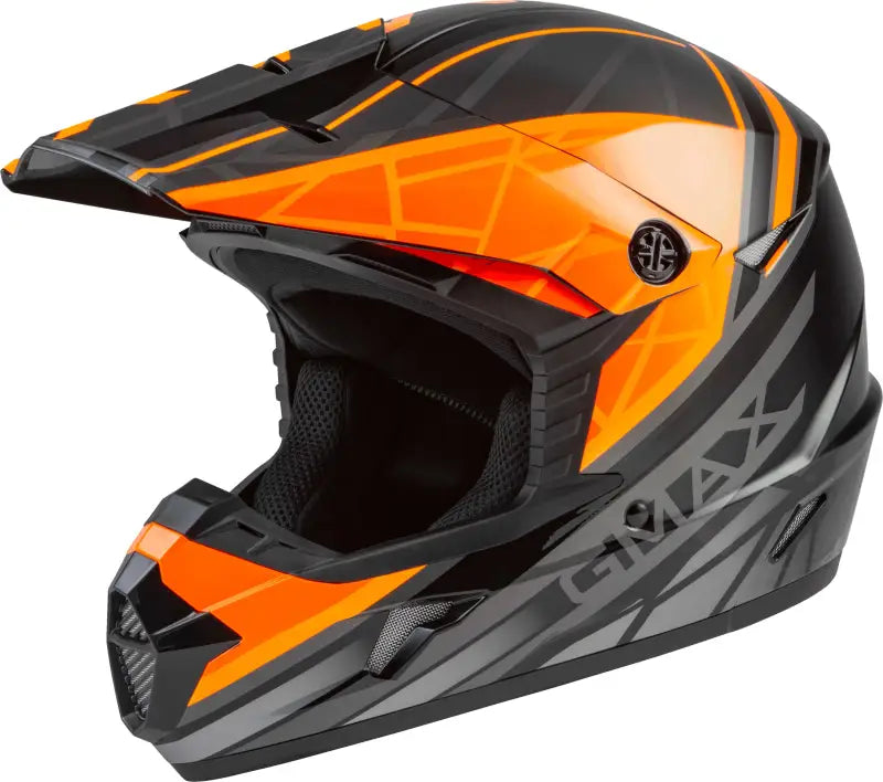 GMAX D3461498 Mx 46 Off Road Mega Helmet Black/Orange/Silver 2x