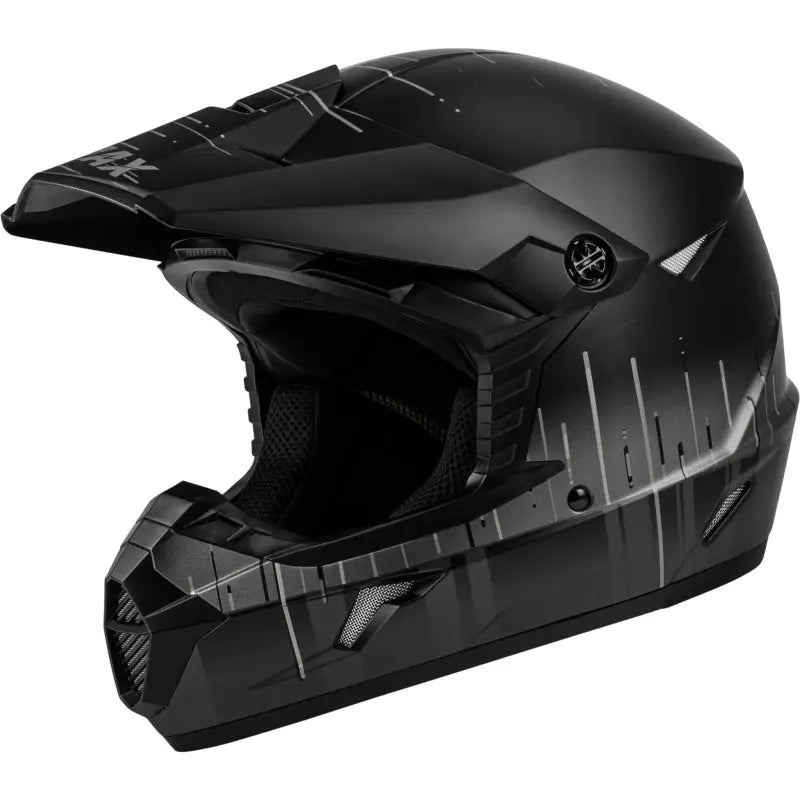 GMAX D3465071 Youth Mx 46y Frequency Offroad Helmet Matte Black/Grey Ym