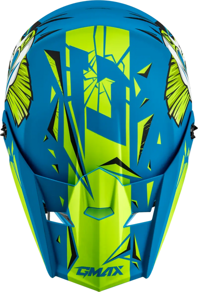 D3465180 Youth Mx 46y Unstable Helmet Matte Blue/Green Ys - MX-46Y