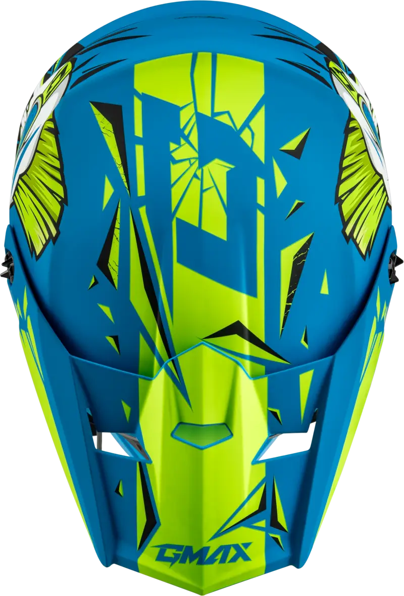 D3465180 Youth Mx 46y Unstable Helmet Matte Blue/Green Ys - MX-46Y