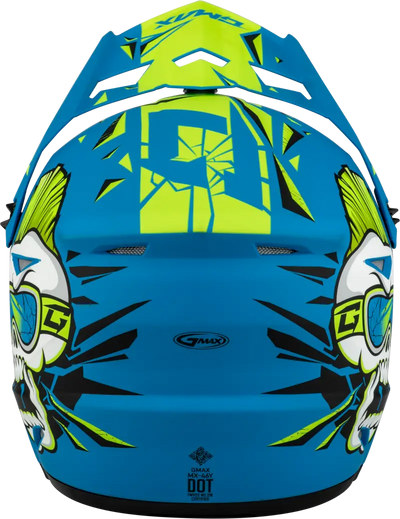 D3465180 Youth Mx 46y Unstable Helmet Matte Blue/Green Ys - MX-46Y