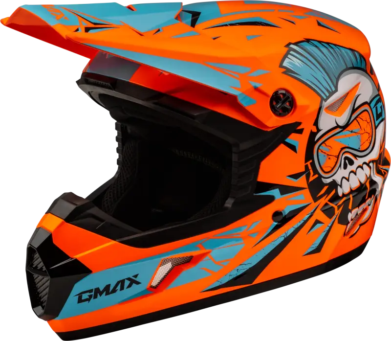 D3465211 Youth Mx 46y Unstable Helmet Hi Vis Orange/Blue Ym - MX-46Y