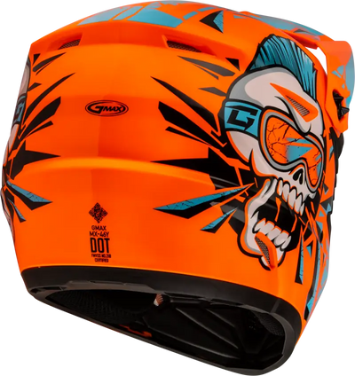 D3465211 Youth Mx 46y Unstable Helmet Hi Vis Orange/Blue Ym - MX-46Y
