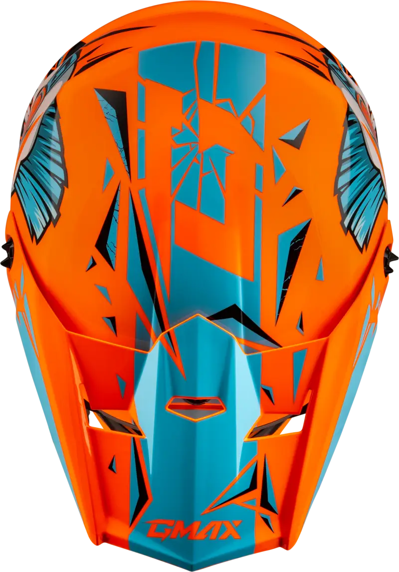 D3465212 Youth Mx 46y Unstable Helmet Hi Vis Orange/Blue Yl - MX-46Y