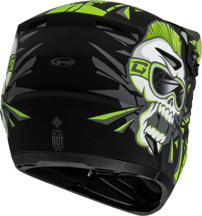 D3465221 Youth Mx 46y Unstable Helmet Matte Black/Green Ym - MX-46Y
