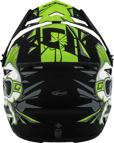 D3465222 Youth Mx 46y Unstable Helmet Matte Black/Green Yl - MX-46Y