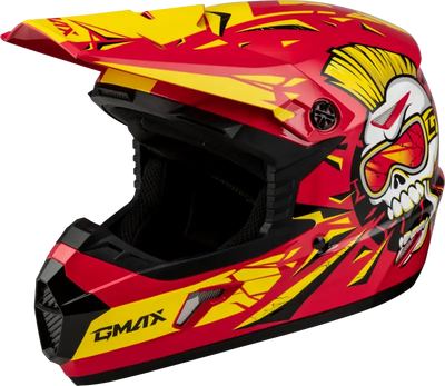 D3465230 Youth Mx 46y Unstable Helmet Red/Yellow Ys - MX-46Y