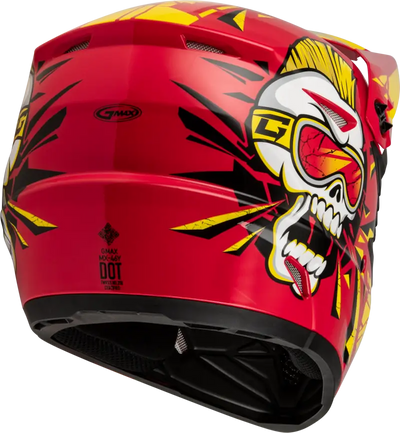 D3465231 Youth Mx 46y Unstable Helmet Red/Yellow Ym - MX-46Y