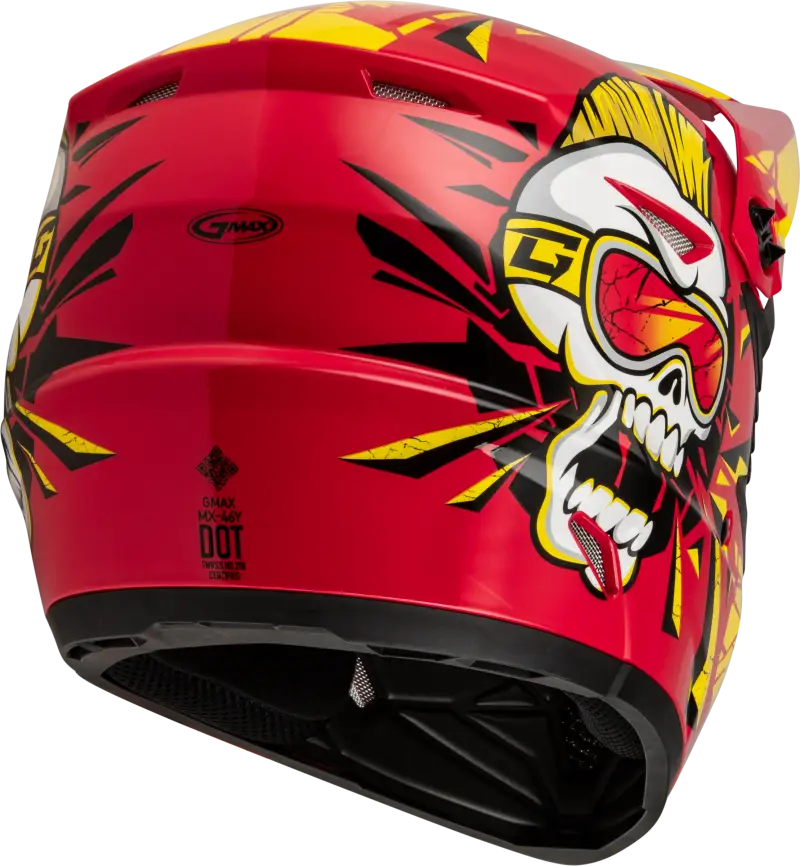 D3465231 Youth Mx 46y Unstable Helmet Red/Yellow Ym - MX-46Y