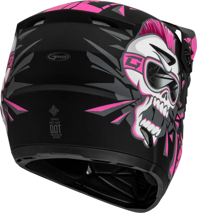 D3466171 Youth Mx 46y Unstable Helmet Matte Black/Pink Ym - MX-46Y