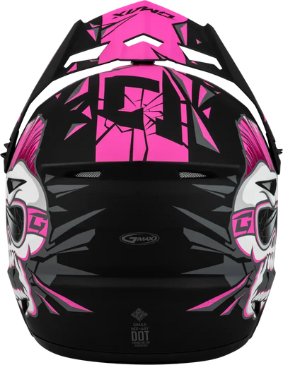 D3466172 Youth Mx 46y Unstable Helmet Matte Black/Pink Yl - MX-46Y