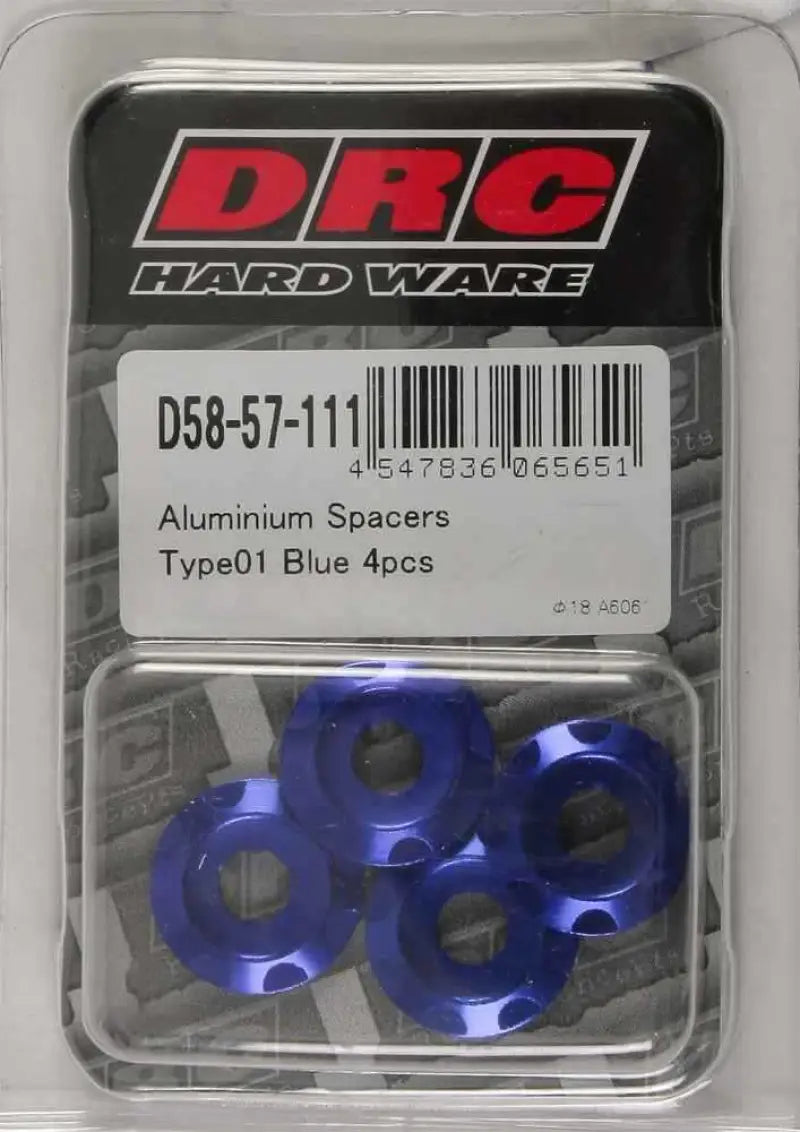 D58-57-111 Aluminum Spacers Type 1 Blue M6x12mm 4/Pk