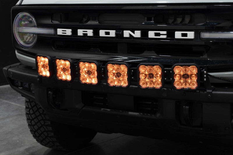 Diode Dynamics Bronco SS5 6-Pod CrossLink Grille Lightbar Kit Sport - White Combo - DD7235