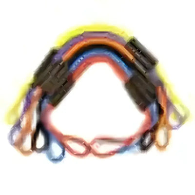 Colorful resistance bands with handles for DB5-Y Greenfield 5Ft Dock Buddy workout