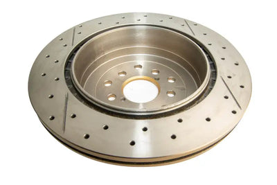 DBA 02-07 Subaru WRX STi 10 Stud Hole Rear Drilled & Slotted Street Series Rotor - Truck Automotive