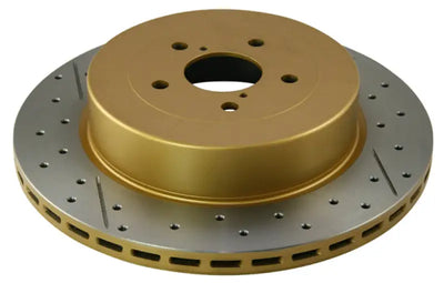 DBA 02-07 Subaru WRX STi 10 Stud Hole Rear Drilled & Slotted Street Series Rotor - Truck Automotive