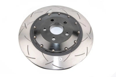 DBA slotted rotor for Jeep Grand Cherokee with silver grooves and black hat
