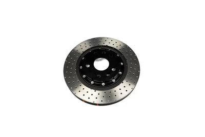 Black silver perforated DBA 5000 series rotor for Corvette C8 Z51