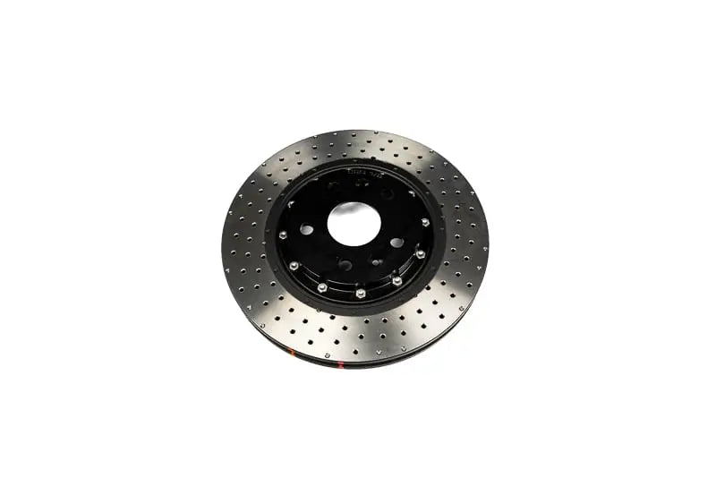Black silver perforated DBA 5000 series rotor for Corvette C8 Z51