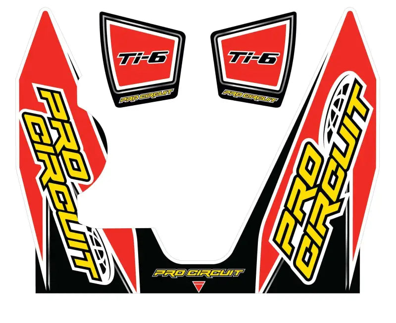 DC14TI6-YZ450F Ti 6 Wrap/End Cap Decal Yz450f Replacement Muffler Stickers