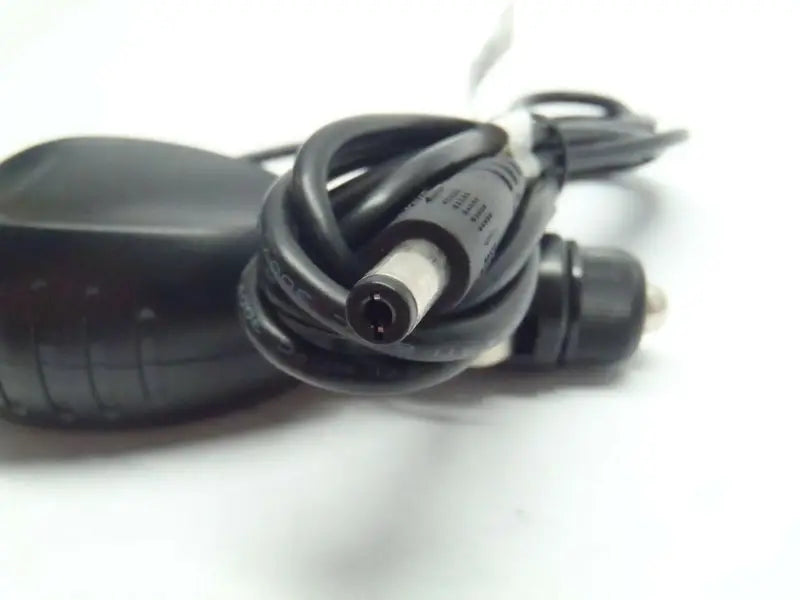Black car charger with coiled 12V cable cigarette plug for Audiovox DCCIG09