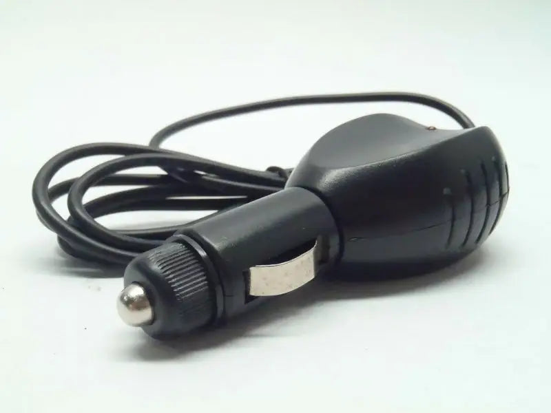 Black car charger with coiled 12v cable cigarette plug for Audiovox DCCIG09