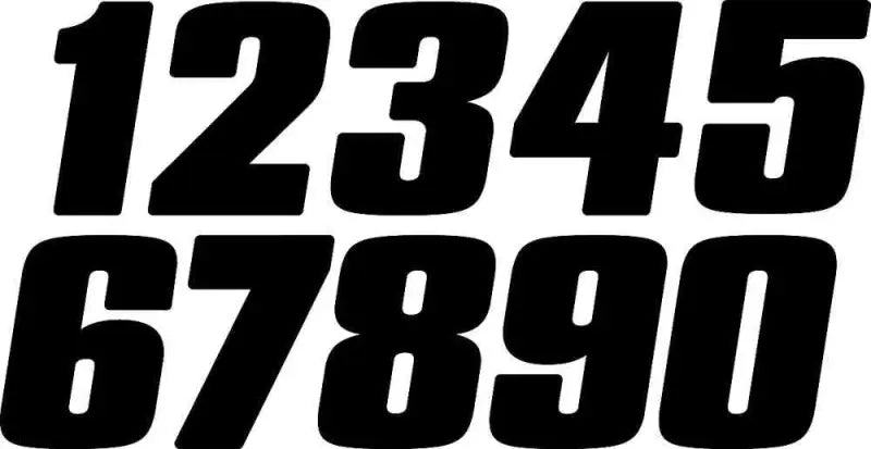 DD73B-4 #4 7" Black Digits 3/Pk