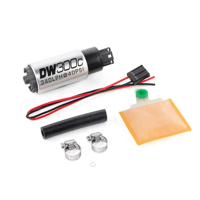 DeatschWerks 340lph DW300C Compact Fuel Pump with Universal Install Kit (without Mounting Clips), ideal for RV, Automotive, Powersports, off-road, marine, exterior, truck accessories, interior, truck bed, RV parts, Truck & Automotive, AVADA - Best Sellers