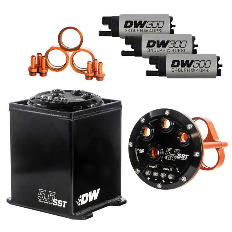 DeatschWerks DeatschWerks 5.5L Modular Surge Tank Includes 3 DW300 Fuel Pumps