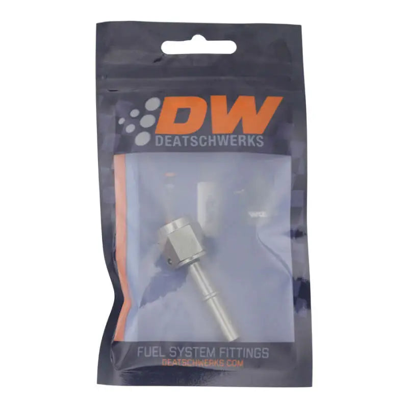 Fuel system fitting in packaging for DeatschWerks 6AN female flare swivel to male EFI quick disconnect
