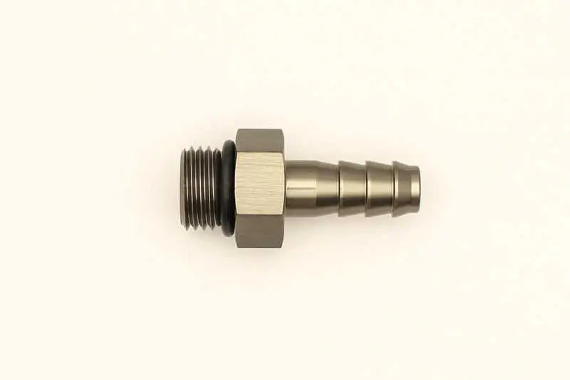 DeatschWerks 6AN ORB Male To 5/16in. Male Triple Barb Fitting (Incl. O-Ring) 