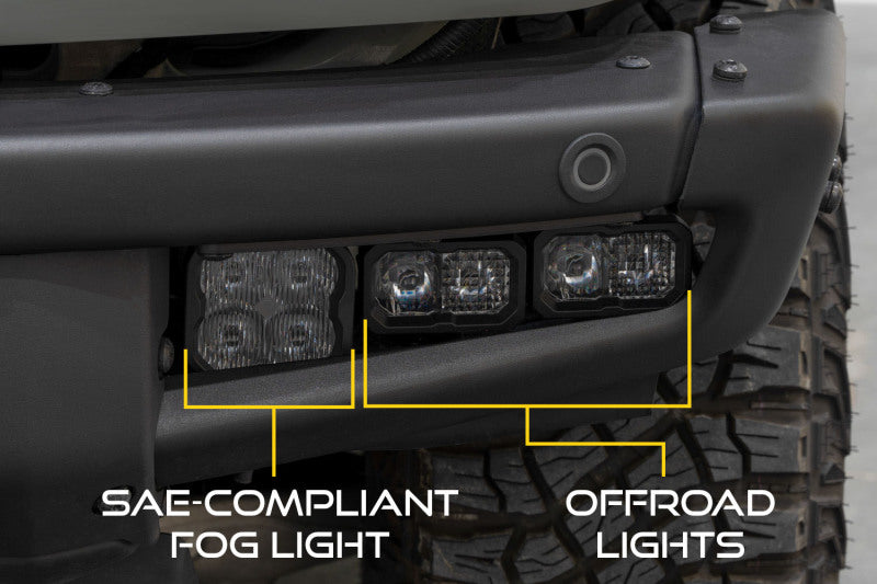 Diode Dynamics 21-Up Ford Bronco Stage Series Fog Pocket Kit - White Max - DD7182