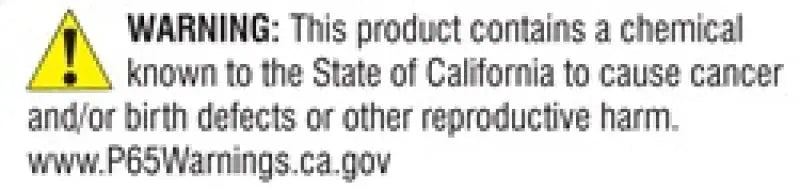 California Proposition 65 warning on DEI Jeep Wrangler JL complete headliner kit in black