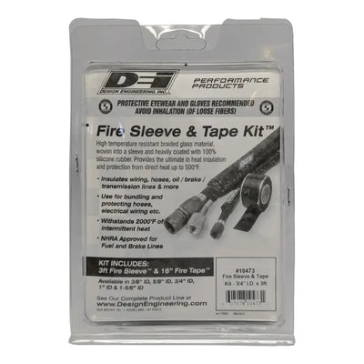 DEI Fire Sleeve and Tape Kit 3/4in I.D. x 3ft - Truck & Automotive