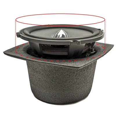 DEI Speaker Baffles 5.25in Round 6.5in Wide 6.5 Height 2.5in Deep Pair - 50321