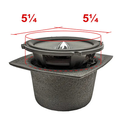 DEI Speaker Baffles 5.25in Round 6.5in Wide 6.5 Height 2.5in Deep Pair - 50321