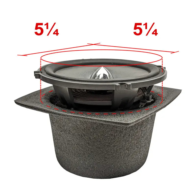 DEI Speaker Baffles 5.25in Round 6.5in Wide 6.5 Height 2.5in Deep Pair - 50321