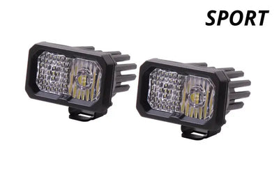 Diode Dynamics Stage Series 2 In LED Pod Sport - White Flood Standard ABL (Pair) - DD6393P