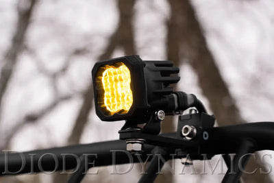 Diode Dynamics Stage Series C1 LED Pod Sport - Yellow Wide Standard ABL (Pair) - DD6443P