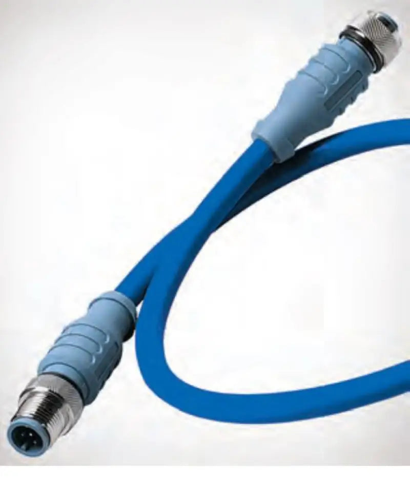 Blue maretron mid double-ended cordset cable with metal connectors for DM-DB1-DF-04.0