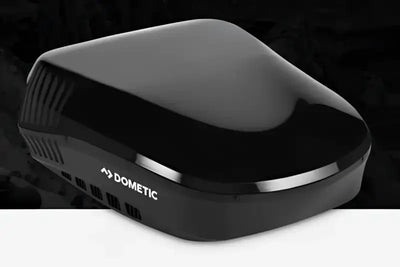 Dometic H551916AXX1J0 Blizzard NXT RV air conditioner outdoor unit in black housing, 15,000 BTU.
